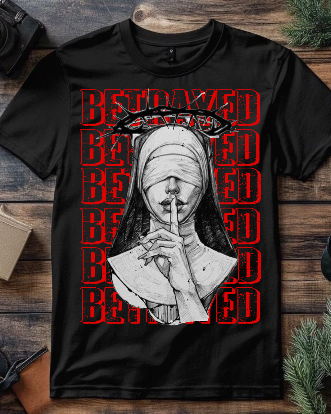 "Betrayed Silence" Oversized Graphic Tee