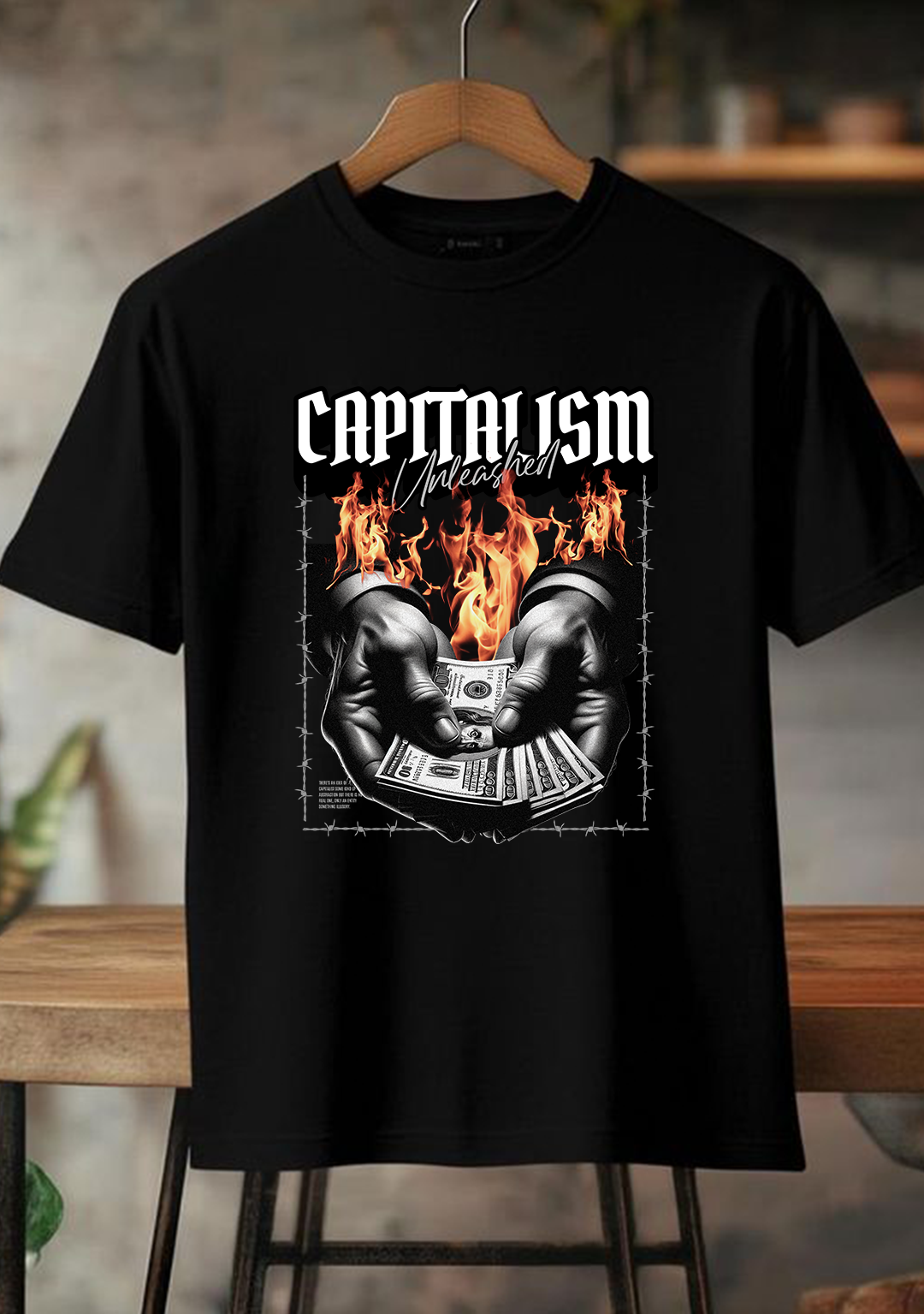 "Capitalism Unleashed" Graphic Oversized T-Shirt
