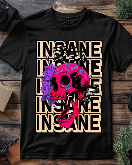 "INSANE Mind" Oversized Skull Graphic Tee