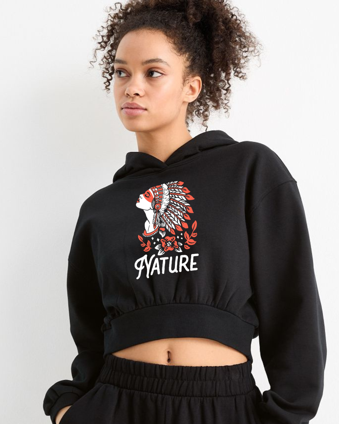 Tribal Spirit – Nature Cropped Hoodie